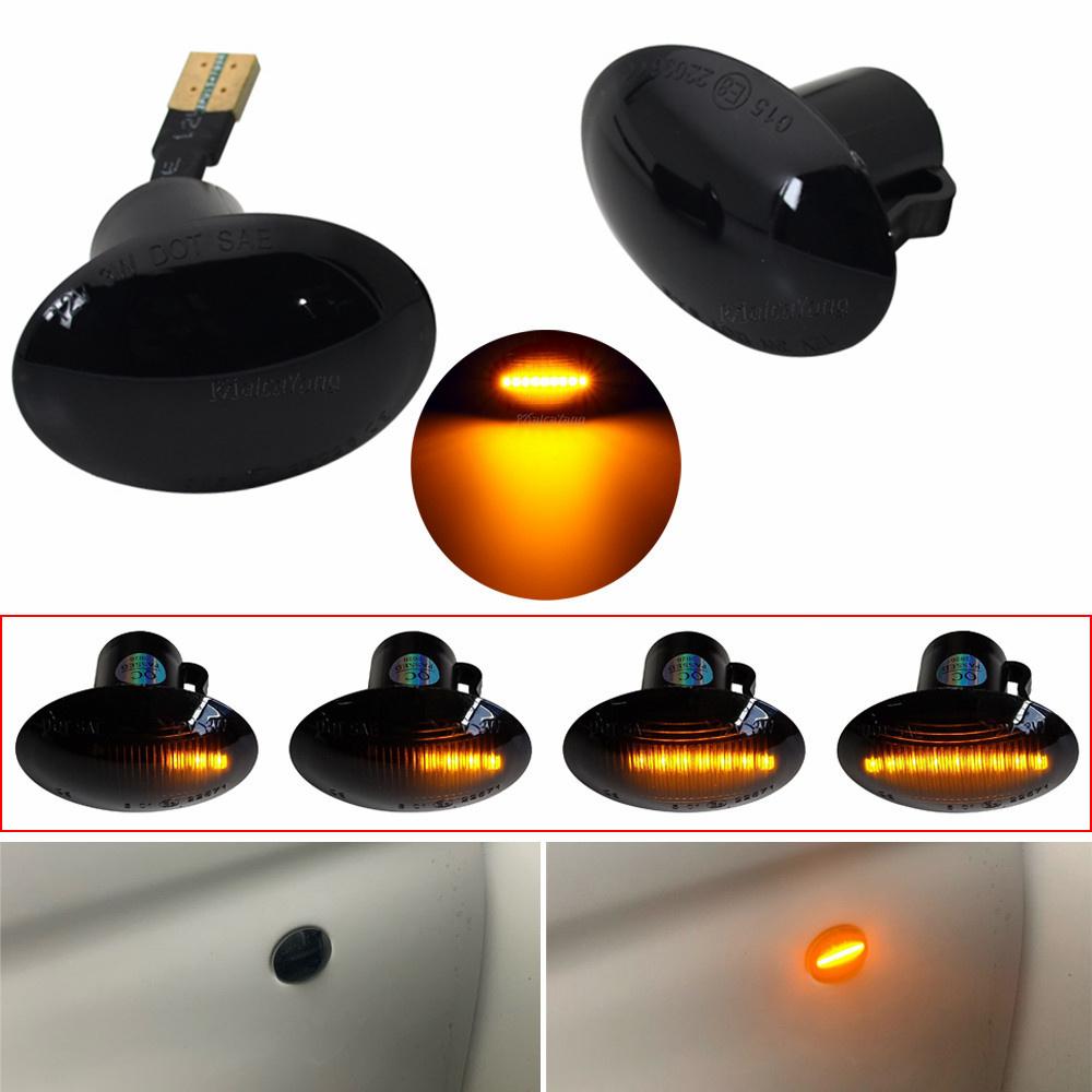 Sequential Flashing LED Turn Signal Side Marker Light For FIAT 4S 63 3P NUOVA 500 ABARTH Ford KA DESDE Lancia YPSILON Maserati