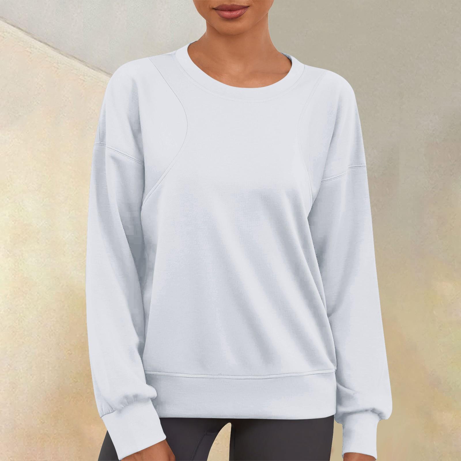 

Женский повседневный модный однотонный свитер с круглым вырезом и длинными рукавами XXXL белый