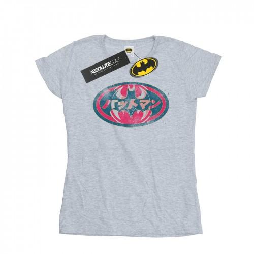 

DC Comics Womens/Ladies Batman Japanese Logo Red Cotton T-Shirt XXL білий