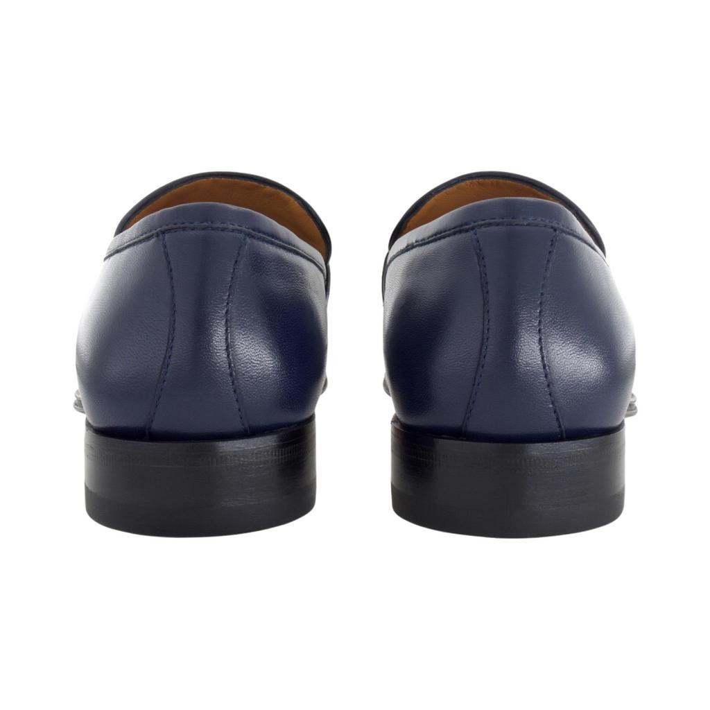 Gucci Interlocking Leather Casual Leather Shoes Men's Dark Blue 739774 AABUV 4157