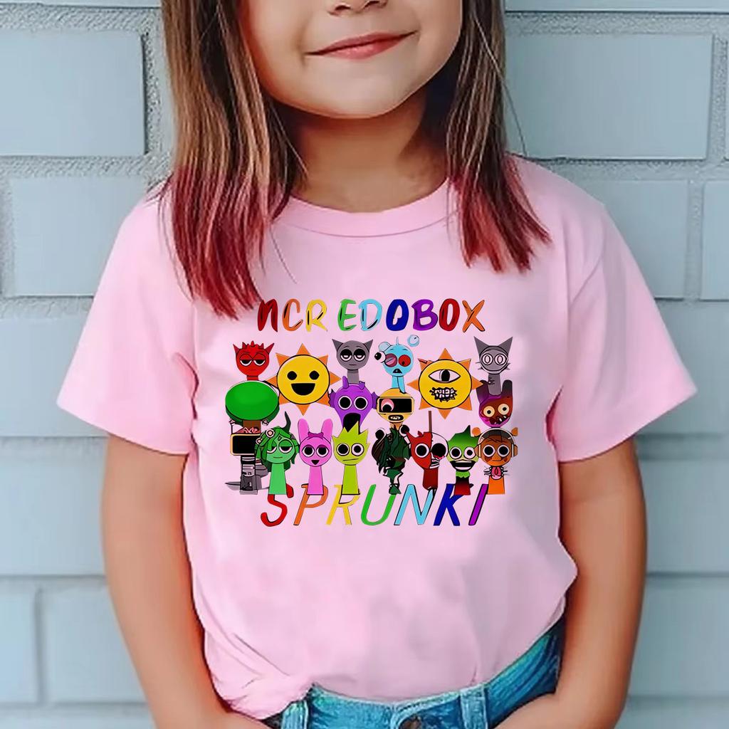 2025 Caliente Niños Sprunki Camiseta Moda Infantil Casual Dibujos Animados Incredibox Camisetas Niños Cuello Redondo Manga Corta Ropa de Verano para Bebé Niña