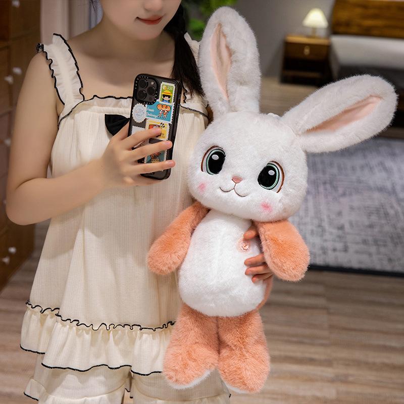 Cute Rabbit Doll Cartoon Little White Rabbit Doll Children Comforting Doll Plush Toy Rabbit Birthday Gift