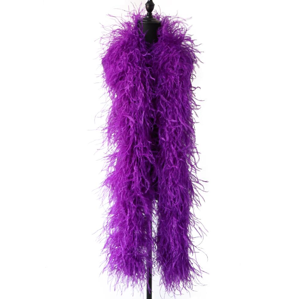 

Розкішне Натуральне Боа з Пір я Страуса Довжина 50 см Пухнаста Оздоба з Пір я Страуса Одяг для Вечірки Рукав Індивідуальний Костюм Плюмаж 2 Ply 0.5Meters