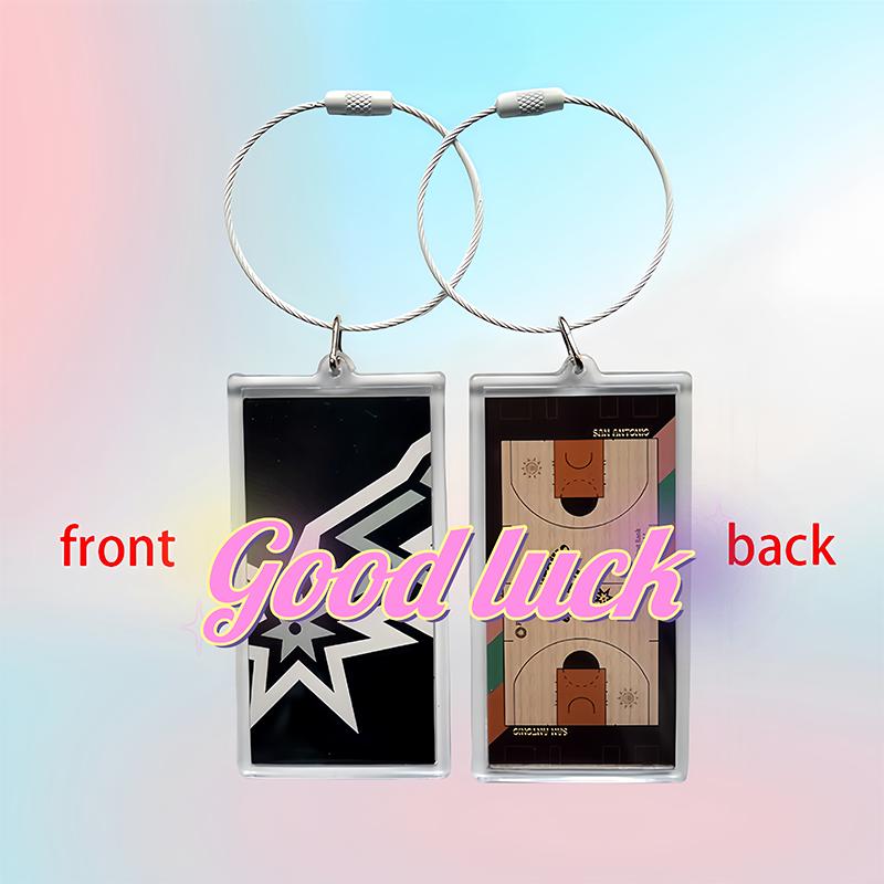 Sports Backpack Handbag Team Keychain Idol Star Basketball Court Keychain