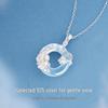 Camellia Ping'an Kou S925 Silver Chalcedony Pendant Necklace for Women - Elegant High-End Design