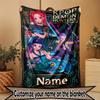 Custom Name Personalized Kpop Demon Hunter Print Blanket, Home Decor, Bedroom, Sofa, Camping, Couch, Gifts for Birthday Christmas