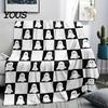 Portable Camping Travel Blanket Halloween Ghost Throw Blanket, Checkerboard Cozy Warm Couch Cover Flannel for Sofa Bed Decorative Holiday Home
