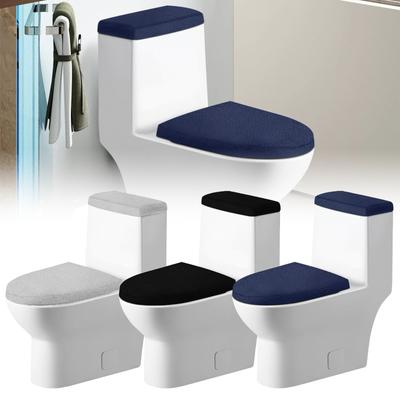 Kryt víka nádržky WC Koupelnové bidetové předložky Sada potahu sedátka Elastický sametový streč Odolný proti opotřebení Univerzální podložka na záchodovou mísu