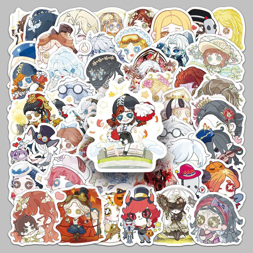 50 Cute Identity V Cartoon Character Stickers: Waterproof Decorative DIY Notebook Set
