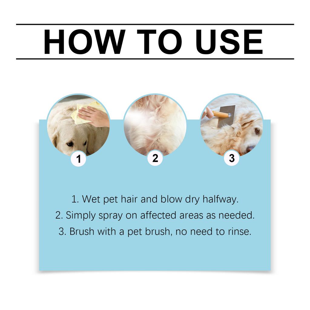 Yegbong Anti‑Tangle Spray for Dogs, Prevent Hair‑Tangling and Make Fur Smooth and Fluffy