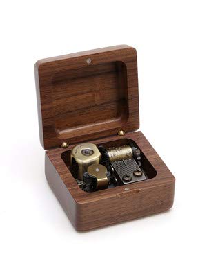 Mini 18-Note Wind Music Box – Walnut Wood Music Box, Popular Birthday Gift for Women, Stylish Music Box, Home Decor, Relaxation Item, Anniversary Gift