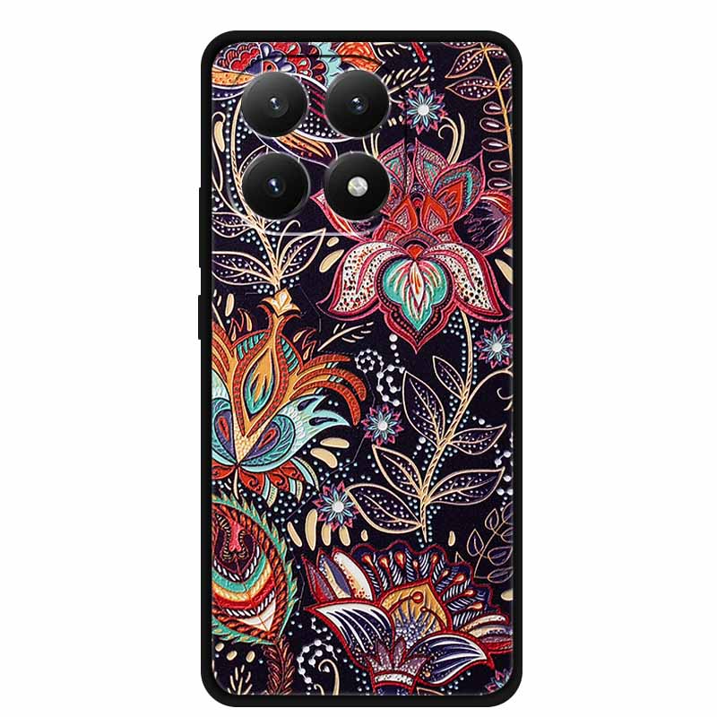 3D TPU Case For Xiaomi 15T 15 T 5G Relief Flowers Coque Embossed Blossoms Funda Silicone Soft Back Phone Cover For Xiaomi15T