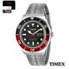 TIMEX TW2U83400 M79 Automatic Watch 40mm Black Red Bezel Stainless Steel Men's 50M Water Resistant