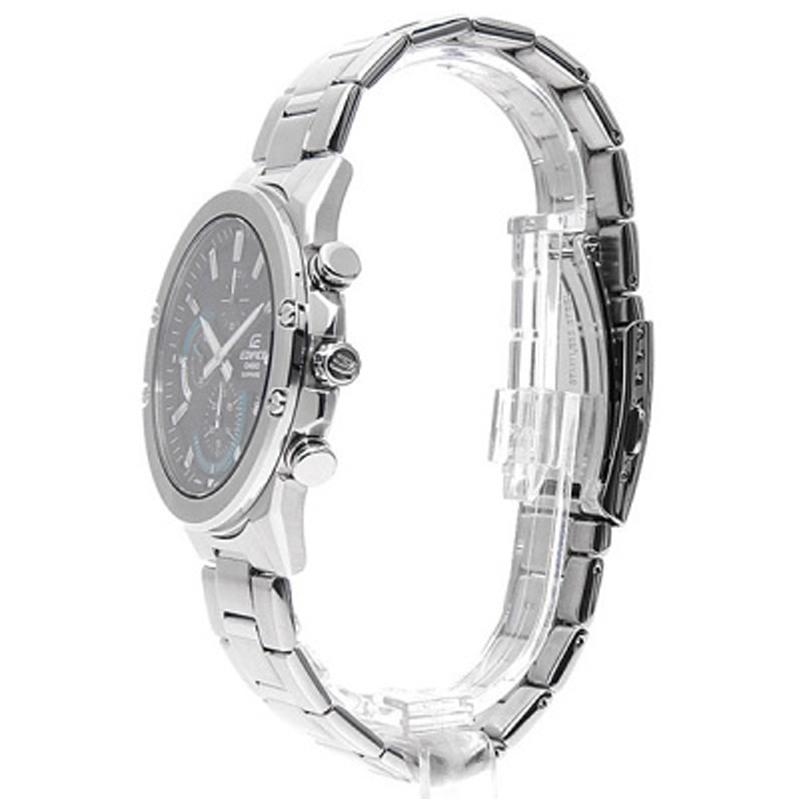 Casio EDIFICE Waterproof Business Recommended Quartz Movement Stainless Steel Strap Japanese and Korean Watch Men's Watch Black Dial EFR-S567D-1A