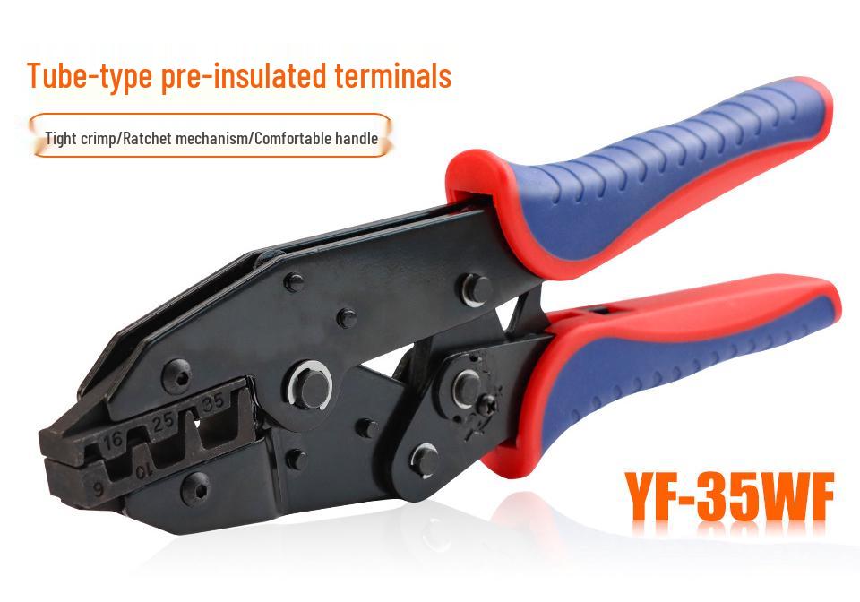 Electrician's Tubular/Pin Terminal Crimping Pliers (6-35mm²) - YF-35WF