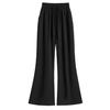 DIMANAF Plus Size Pants Women Summer Solid Elastic Waist Oversized Casual Loose Harem Pants Loose Long Pants New