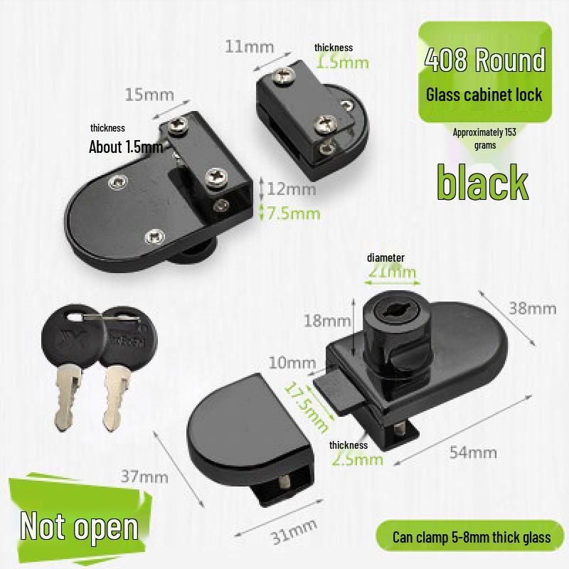 Rong Yu 408 No-Drill Glass Door Lock