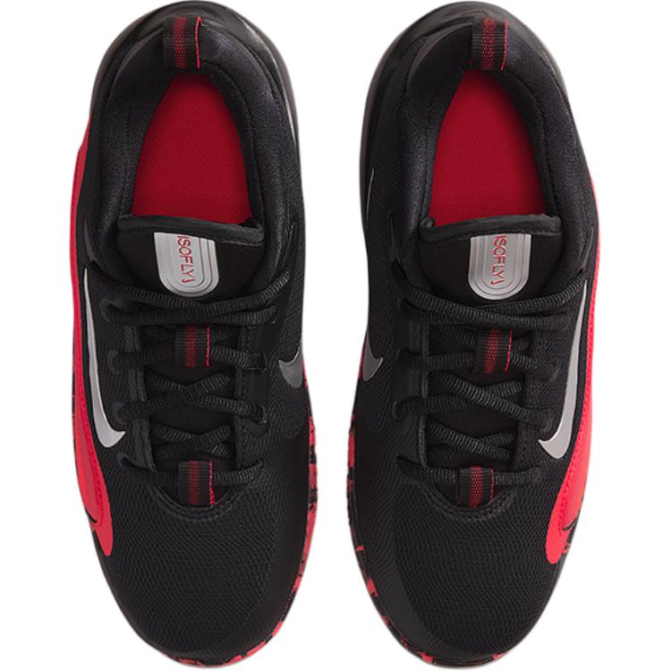 Nike Zapatillas IsoFly GS Negro Rojo Universitario Niños Rojo Claro Metálico Plateado FN4384-007