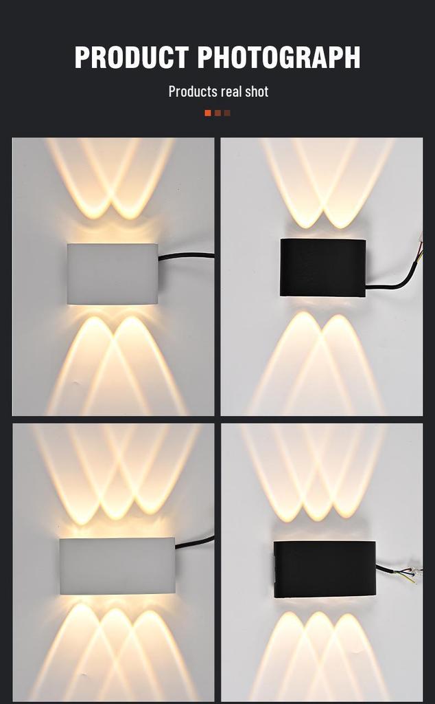 Waterproof LED Outdoor Wall Lamp, Single Head Up/Down Spotlight for Courtyard, Bedroom, Corridor, Hallway