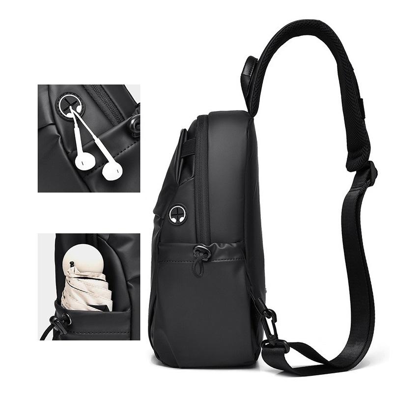 Men Large Capacity Chest Bag, Casual Multifunctional Crossbody Shoulder Bag for Commute