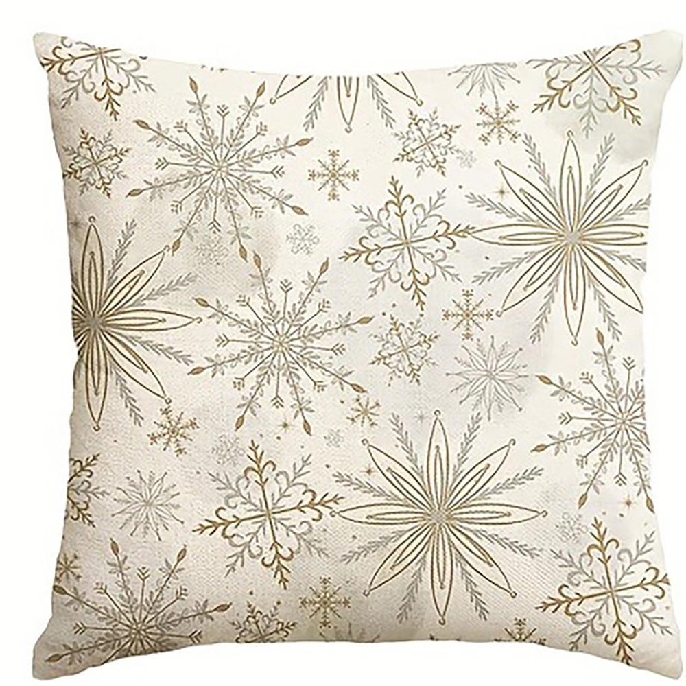 

Festive Christmas Pillow Covers: Magic, Deer, Tree, and Snowflake Designs Sofa bed cushion cover, New Year home decoration 16x16Inch
