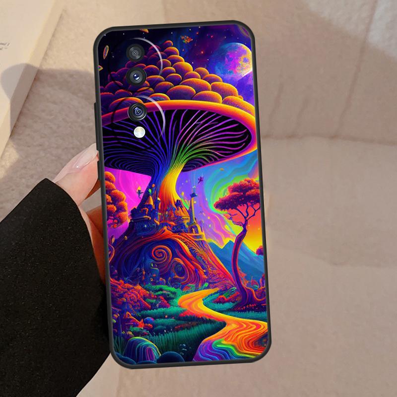 Weird Trippy Mushroom For Honor Magic V5 5 6 7 Pro Case For Honor 200 400 Lite 50 70 90 X8a X8b X9a X9b X9c Cover
