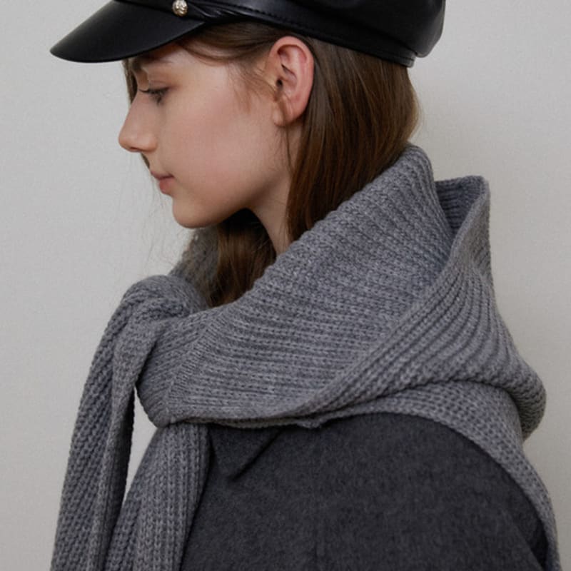 TATIANA Knit Hoodie Shawl Muffler MF8116 3 Colors