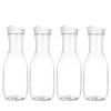 50 Oz Large Plastic Water Bottle with Flip Cap, Square Base Juice Container, Clear Plastic Water Bottle, Beverage Milk Bottle