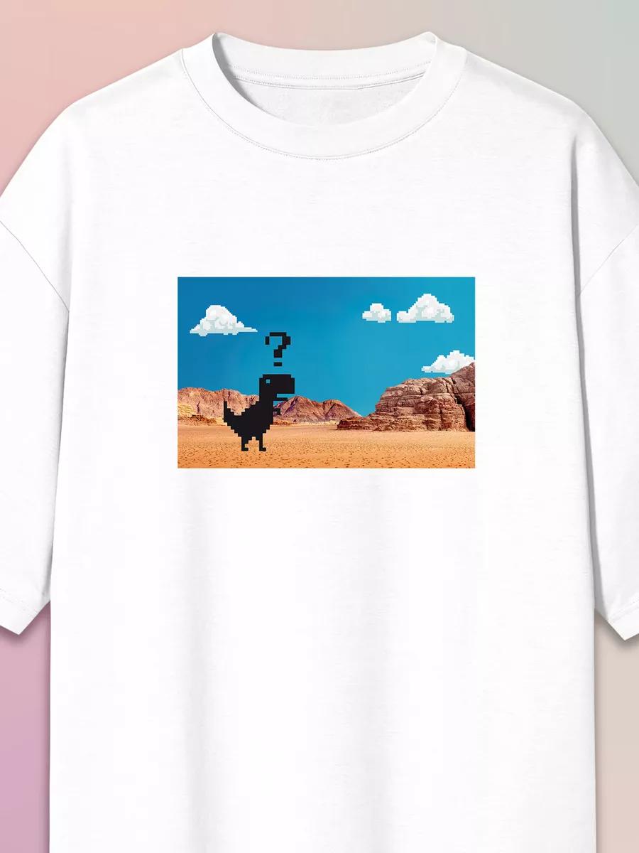 Oversized Dinosaur Print T-shirt S