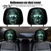 Funny Prank Car Accessories 2Pcs Ghost Face Headrest Covers, Halloween Horror Seat Decorations, Holiday Atmosphere Decor Universal Fit