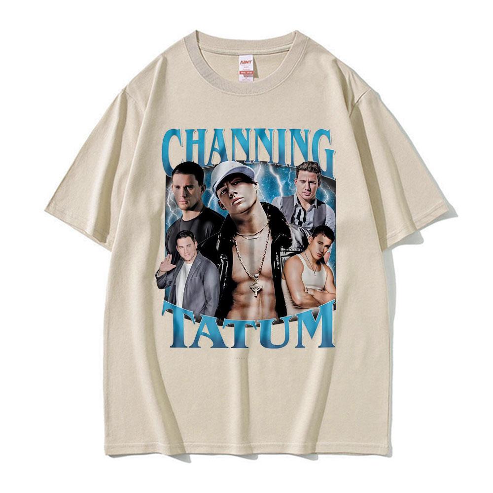 

Retro 90s Channing Tatum Homage Tshirts Men Women Casual Cotton Short Sleeve T Shirt Fashion Summer Oversized Tshirt Streetwear 4XL