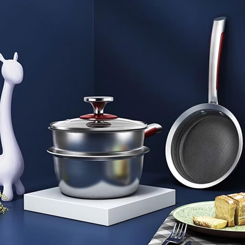KOBACH 2-Piece Imported Enamel Baby Food Cookware Set