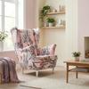 Ohrensessel Ari Spring Print mit Muster im skandinavischen Stil – Family Meble