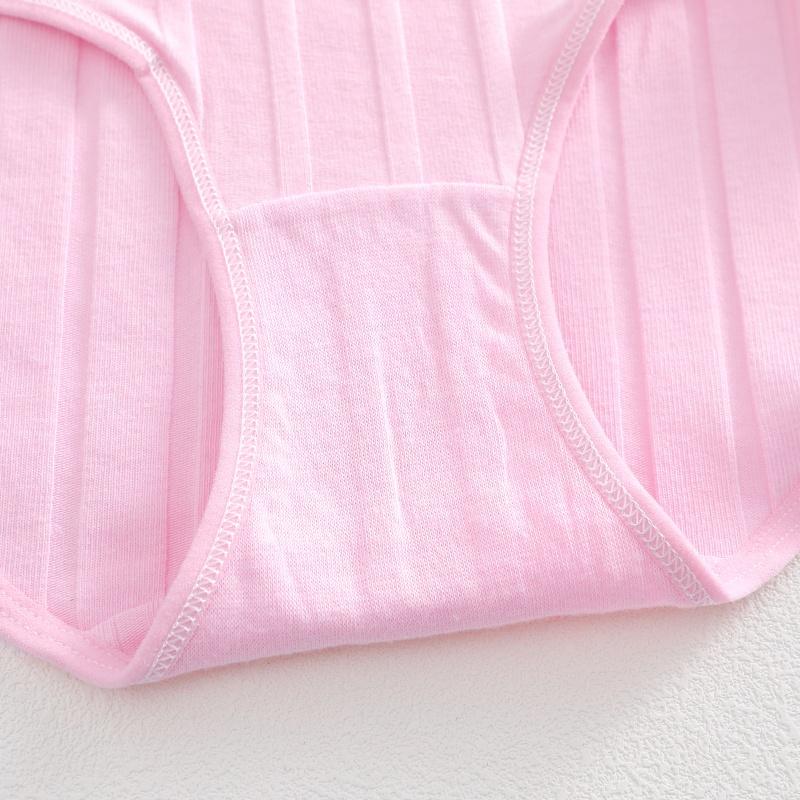 FINETOO 6PCS/SET Women Basic High Waist Striped Panties Cotton Breathable Daily Multi Color Set Butt Lifting Plus Size Comfort Underwear