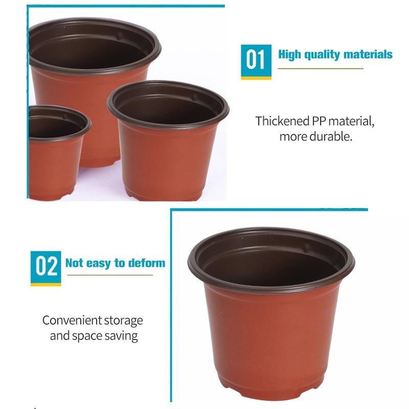 Plastic Flowerpot Planting Seeds Pot Cultivation For Succulent Small Plant Pot Thickened Nursery Pots Garden Accessories
