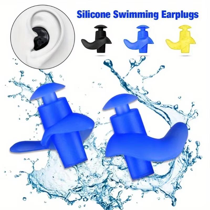DIZETION Swimming Earplugs Waterproof Reusable Silicone Ear Plugs Diving Plugs For Water Surf Showering Bathing Accessories