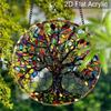 Acrylic Colorful Tree of Life Suncatcher Stained Glass Effect Window Hanging Ornament Nature Themed Gift for Home