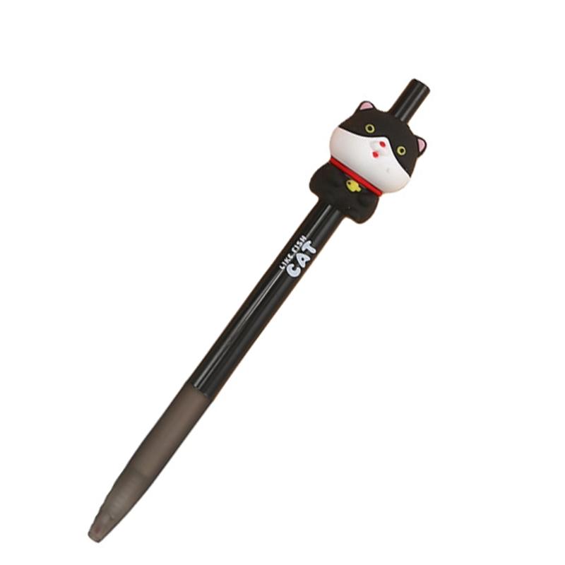 

1 шт. канцелярские принадлежности милый счастливый кот питомец мультфильм гелевая ручка школьные модные офисные принадлежности ручка Ink Color:Blue