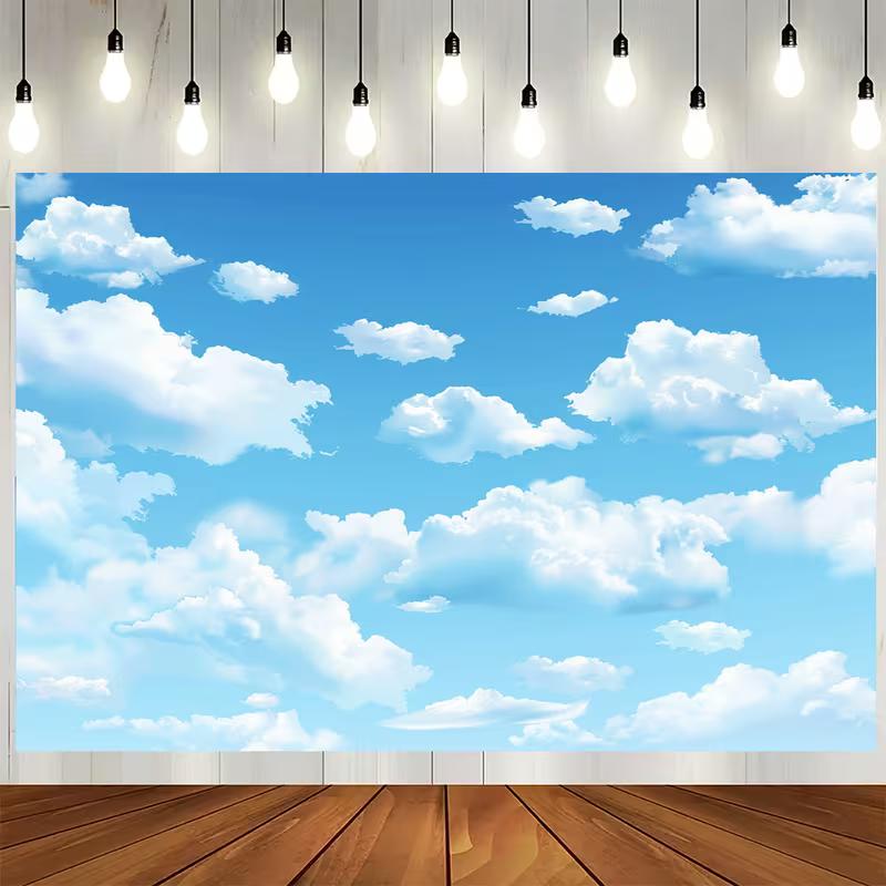 Sfondo Cielo Sereno Nuvole Cielo Azzurro Pacifico Nuvole Bianche Sfondo Studio Fotografico