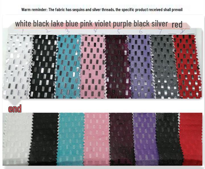 Kationischer Gold- & Silberfaden Stoff Tanzkleid, Hijab-Accessoire, Handtasche