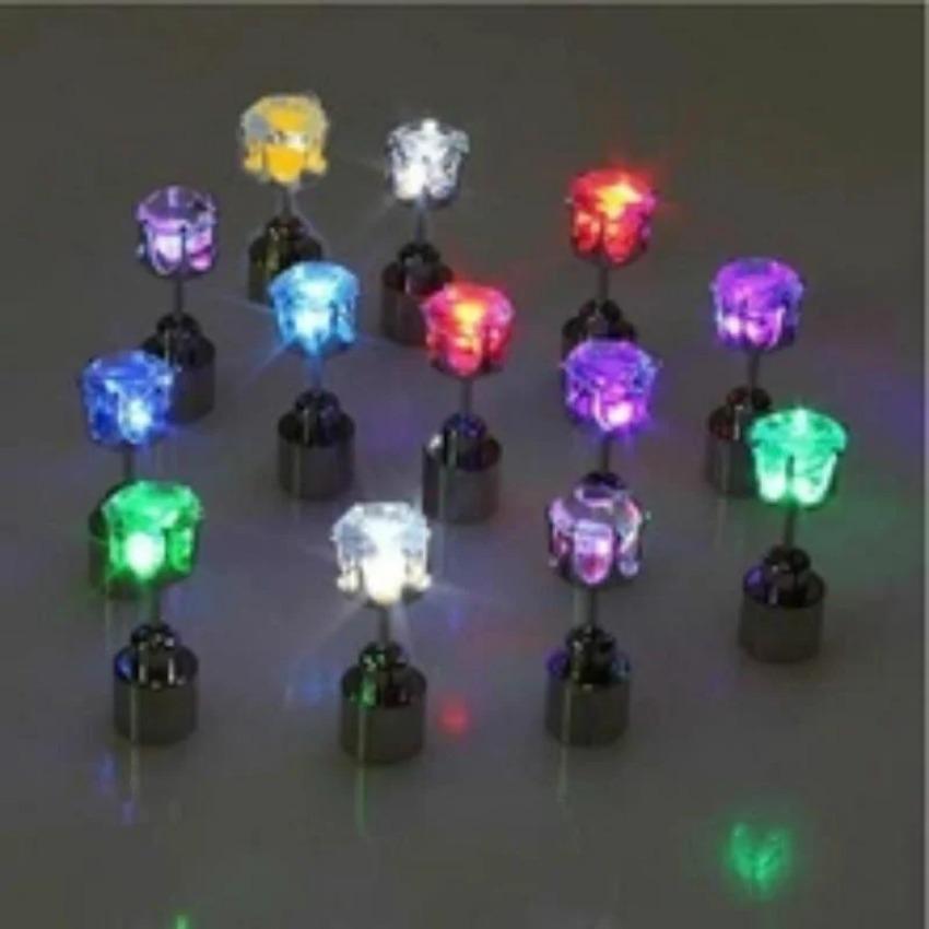 1 Pcs Shining Zircon Earring Creative Fashion Stud Earring Party Carnival Night Birthday Holiday Gift Cool Accessories