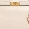 Tory Burch TB Lee Radziwill Matte Gold Buckle Key Pendant Leather Handbag Shoulder Bag Small Women handbags White 55814-122