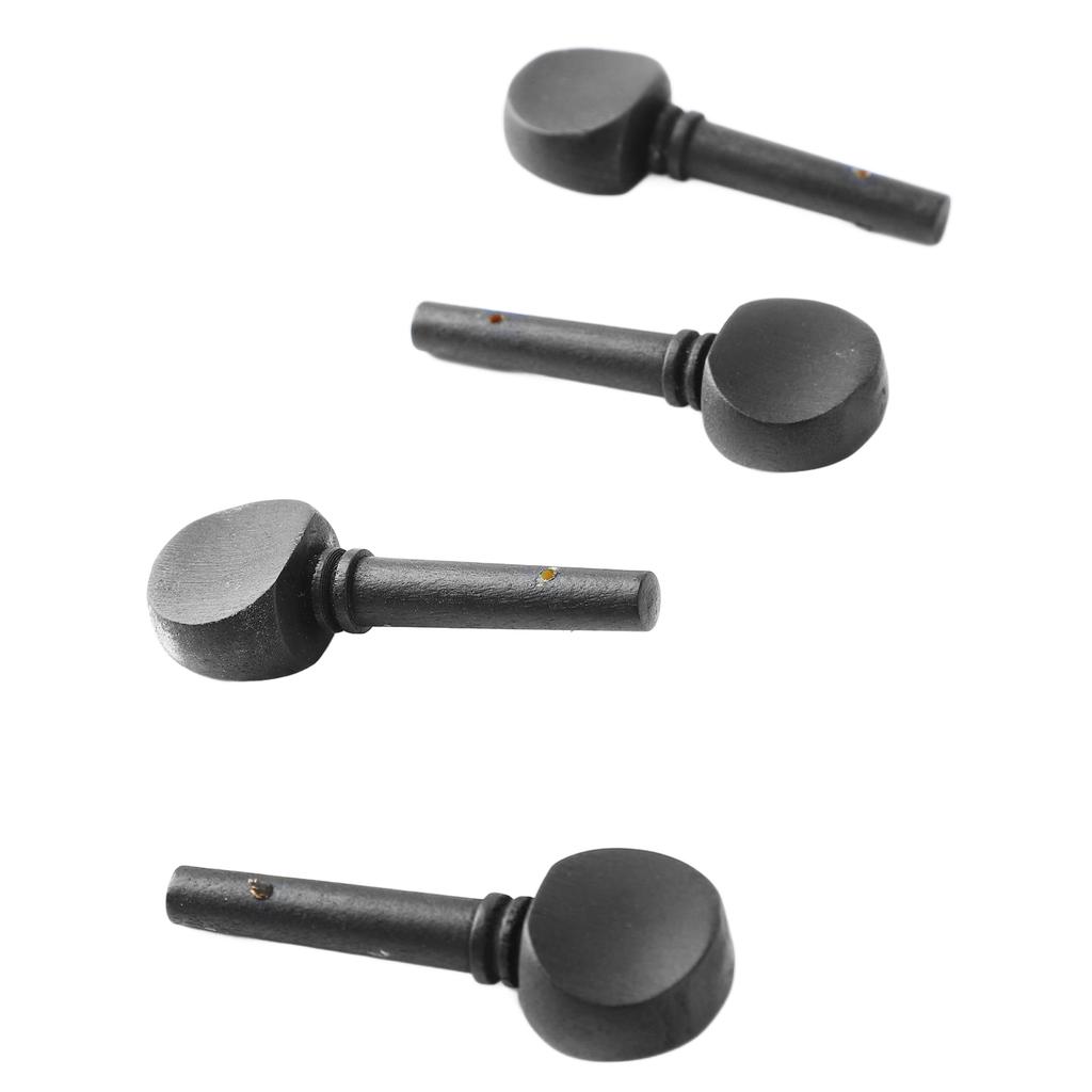 4Pcs Violin Tuning Peg Portable Fine Appearance Wood Violin Peg Replacement Black M00592