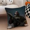 Cool Tactical Chinese Game D-Delta Force Cushion Cover Throw Pillow Cover Hidden Button Durable Polyester Chair Cushion