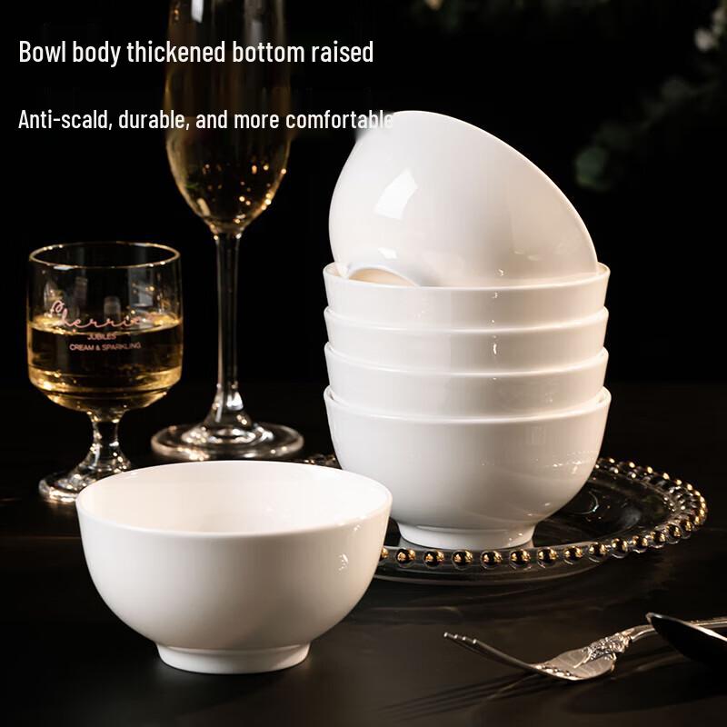 Gong He Jing Pin Jingdezhen Bone China Rice Bowls - Set of 6