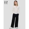 Gap Girls' 2025 Autumn and Winter New Logo Elastic Waist Comfortable Fleece Wide-Leg Pants Children's Sweatpants 830274