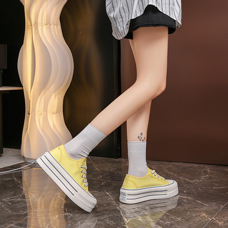 Mode Lässiger Damen Schuh Espadrilles Plateau Allround Runde Zehenpartie Tennis Damen 2024 Überkreuz Atmungsaktiv Sommer Canvas Schnürschuh