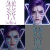Blood Vessels Blue Purple Lightning Face Temporary Tattoos Temporary Tattoo For Women 4 Sheet Body Art Fake Tattoos Glow In The Dark  Home