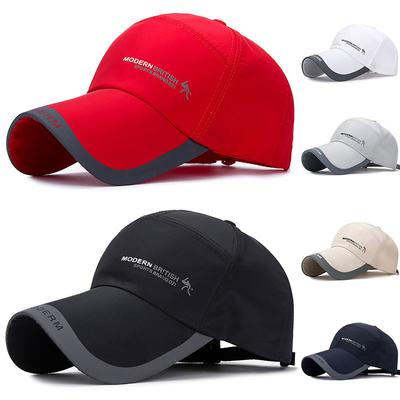 Chapeau de soleil de sport pour homme à bord ombragé pour l'extérieur, casquette de baseball respirante, chapeaux d'été pour homme pour la pêche, décontracté, ajustable, à longue visière, casquette de sport