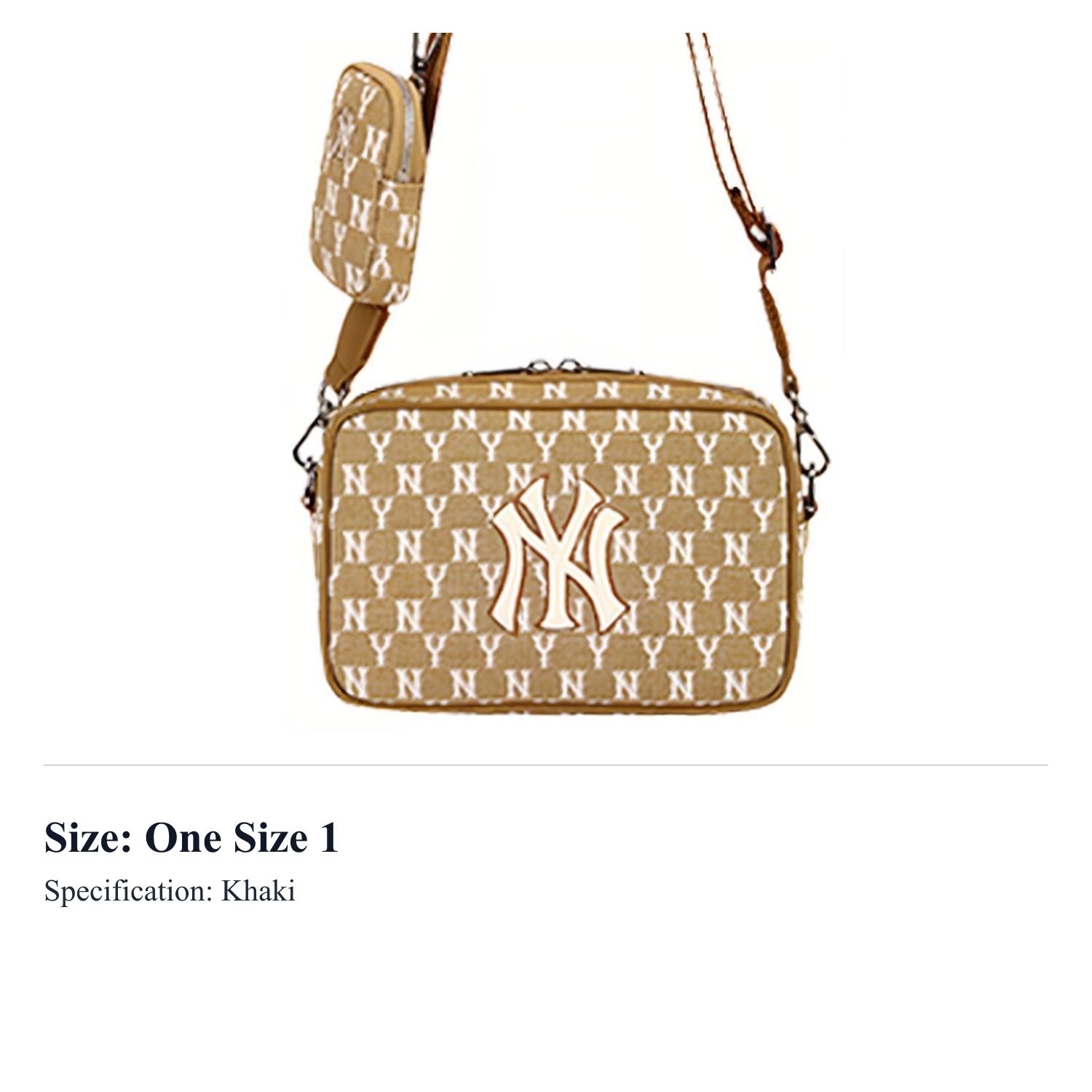 MLB Monogram Collection Fabric Combo Bag, Crossbody Bag, Shoulder Bag Womens Khaki 32BGDC111-50B One Size 1
